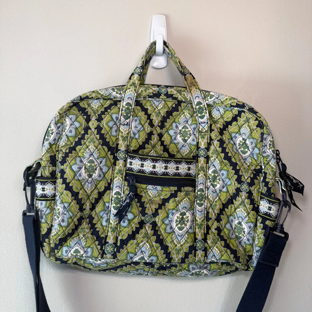 Vera Bradley Cambridge Paisley Print Quilted Laptop Bag Briefcase Travel